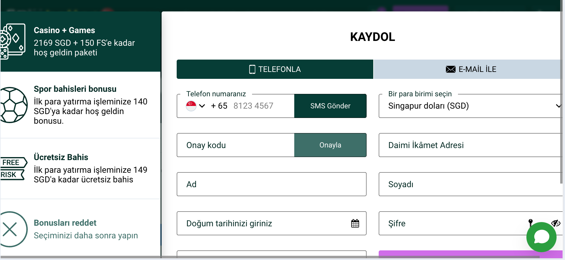 mobil kayıt